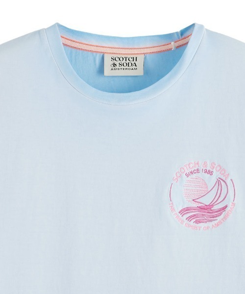 SCOTCH&SODA(スコッチアンドソーダ)の「コールドダイ アートワークTシャツ【171703】(Tシャツ/カットソー・メンズ・ピンク/ライトブルー・SMALL/MEDIUM/LARGE)」の10枚目の写真