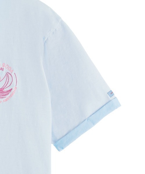 SCOTCH&SODA(スコッチアンドソーダ)の「コールドダイ アートワークTシャツ【171703】(Tシャツ/カットソー・メンズ・ピンク/ライトブルー・SMALL/MEDIUM/LARGE)」の3枚目の写真
