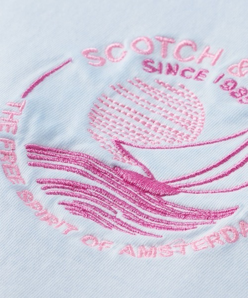 SCOTCH&SODA(スコッチアンドソーダ)の「コールドダイ アートワークTシャツ【171703】(Tシャツ/カットソー・メンズ・ピンク/ライトブルー・SMALL/MEDIUM/LARGE)」の4枚目の写真