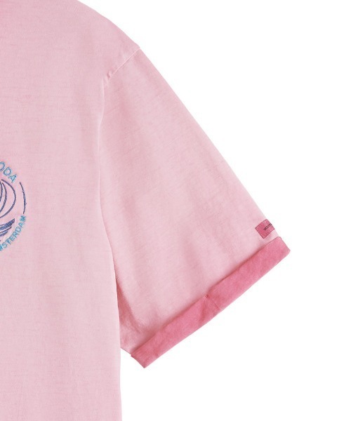 SCOTCH&SODA(スコッチアンドソーダ)の「コールドダイ アートワークTシャツ【171703】(Tシャツ/カットソー・メンズ・ピンク/ライトブルー・SMALL/MEDIUM/LARGE)」の7枚目の写真