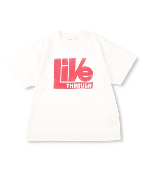 BRANSHES（ブランシェス）の「【bコレ】グラフィック半袖Tシャツ（Tシャツ/カットソー・キッズ・チャコールグレー/ライトグレー/ブラック/ベージュ/ネイビー/オフホワイト/オレンジ/ブルー/ライトグリーン/アイボリー/その他1/その他2/その他3/その他4/その他5/ライトベージュ・90/100/110/120/130/140/150/160）」の3枚目の写真