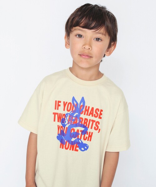 BRANSHES（ブランシェス）の「【bコレ】グラフィック半袖Tシャツ（Tシャツ/カットソー・キッズ・チャコールグレー/ライトグレー/ブラック/ベージュ/ネイビー/オフホワイト/オレンジ/ブルー/ライトグリーン/アイボリー/その他1/その他2/その他3/その他4/その他5/ライトベージュ・90/100/110/120/130/140/150/160）」の9枚目の写真