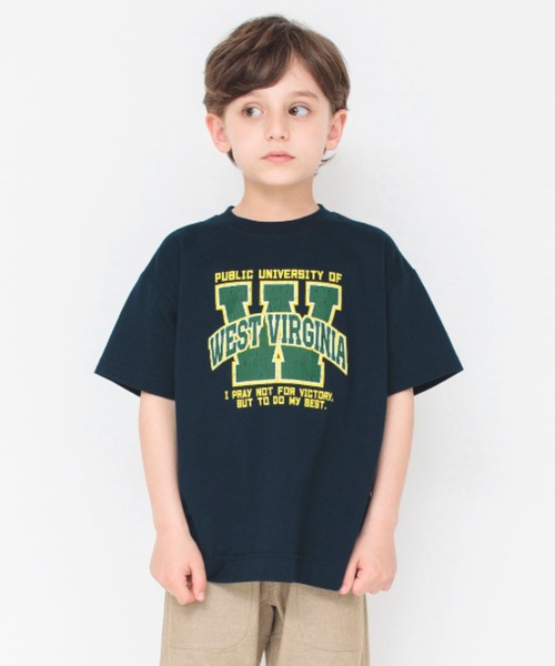 BRANSHES（ブランシェス）の「【bコレ】グラフィック半袖Tシャツ（Tシャツ/カットソー・キッズ・チャコールグレー/ライトグレー/ブラック/ベージュ/ネイビー/オフホワイト/オレンジ/ブルー/ライトグリーン/アイボリー/その他1/その他2/その他3/その他4/その他5/ライトベージュ・90/100/110/120/130/140/150/160）」の13枚目の写真