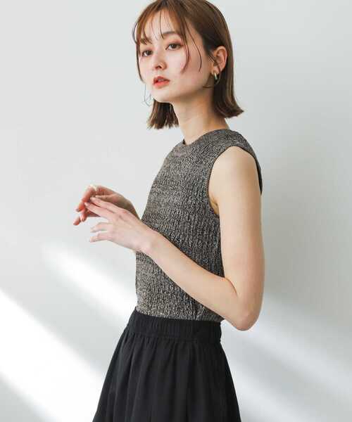 SENSE OF PLACE by URBAN RESEARCH（センスオブプレイスバイアーバンリサーチ）の「ランダムリブノースリーブセーター（ニット/セーター・レディース・ピンク/ブラック/ライトブルー・ONE）」の12枚目の写真