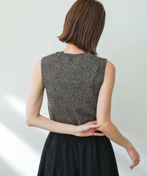 SENSE OF PLACE by URBAN RESEARCH（センスオブプレイスバイアーバンリサーチ）の「ランダムリブノースリーブセーター（ニット/セーター・レディース・ピンク/ブラック/ライトブルー・ONE）」の13枚目の写真