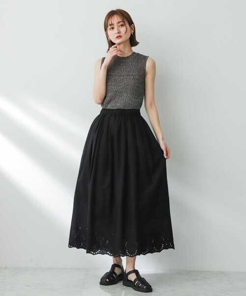 SENSE OF PLACE by URBAN RESEARCH（センスオブプレイスバイアーバンリサーチ）の「ランダムリブノースリーブセーター（ニット/セーター・レディース・ピンク/ブラック/ライトブルー・ONE）」の14枚目の写真