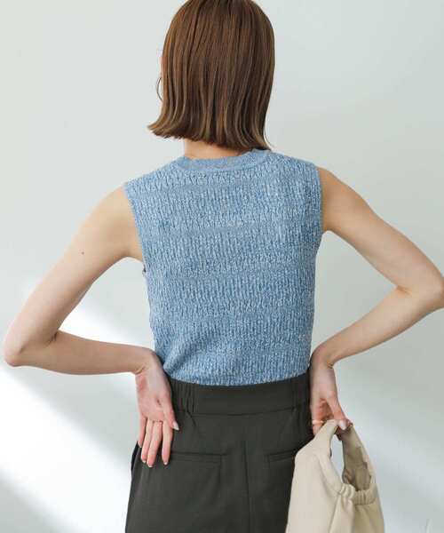 SENSE OF PLACE by URBAN RESEARCH（センスオブプレイスバイアーバンリサーチ）の「ランダムリブノースリーブセーター（ニット/セーター・レディース・ピンク/ブラック/ライトブルー・ONE）」の17枚目の写真