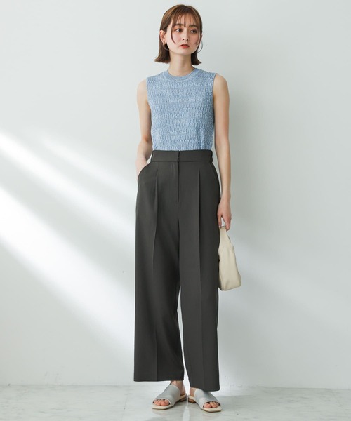 SENSE OF PLACE by URBAN RESEARCH（センスオブプレイスバイアーバンリサーチ）の「ランダムリブノースリーブセーター（ニット/セーター・レディース・ピンク/ブラック/ライトブルー・ONE）」の19枚目の写真