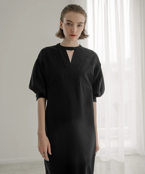 ワンピース WILLFULLY v neck open cord embroidery OP WILLFULLY（ウィルフリー）の「v neck open cord embroidery OP