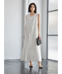 【LUXE】カットワークコットンレースワンピース