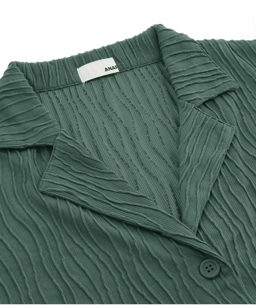 ANAP（アナップ）の「ウェーブシアー開襟シャツ【別売りSETUP】（シャツ/ブラウス・レディース・ライトベージュ/ブラック/ネイビー・FREE）」の17枚目の写真