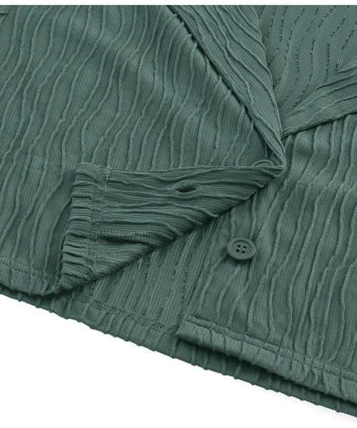 ANAP（アナップ）の「ウェーブシアー開襟シャツ【別売りSETUP】（シャツ/ブラウス・レディース・ライトベージュ/ブラック/ネイビー・FREE）」の18枚目の写真