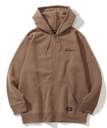 【GENUINE DICKIES/ジェニュインディッキーズ】裏起毛 ワンポイントロゴ ジップアップパーカー