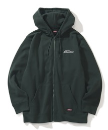 【GENUINE DICKIES/ジェニュインディッキーズ】裏起毛 ワンポイントロゴ ジップアップパーカー
