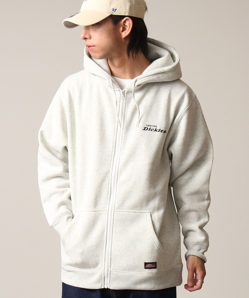 Dickies（ディッキーズ）の「【GENUINE DICKIES/ジェニュインディッキーズ】裏起毛 ワンポイントロゴ ジップアップパーカー（パーカー・メンズ・ネイビー/アッシュグレー/ブラック/ブルー系その他/ダークグリーン/ブラウン/ダークブラウン・M/L/XL）」の19枚目の写真