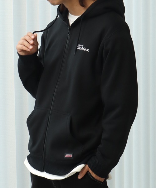 Dickies（ディッキーズ）の「【GENUINE DICKIES/ジェニュインディッキーズ】裏起毛 ワンポイントロゴ ジップアップパーカー（パーカー・メンズ・ネイビー/アッシュグレー/ブラック/ブルー系その他/ダークグリーン/ブラウン/ダークブラウン・M/L/XL）」の9枚目の写真