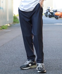 SETUP7（セットアップセブン）の「【SETUP7】ナイロンニット　メッシュノータックパンツ 041370 KDM（スラックス）」