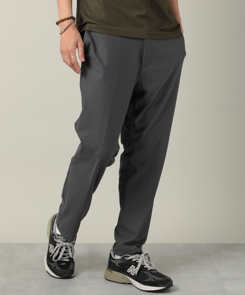 SETUP7（セットアップセブン）の「【SETUP7】ナイロンニット　メッシュノータックパンツ 041370 KDM（スラックス・メンズ・グレー/ネイビー・M/L/LL）」の2枚目の写真