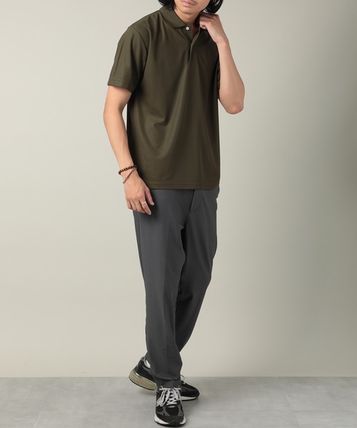 SETUP7（セットアップセブン）の「【SETUP7】ナイロンニット　メッシュノータックパンツ 041370 KDM（スラックス・メンズ・グレー/ネイビー・M/L/LL）」の10枚目の写真