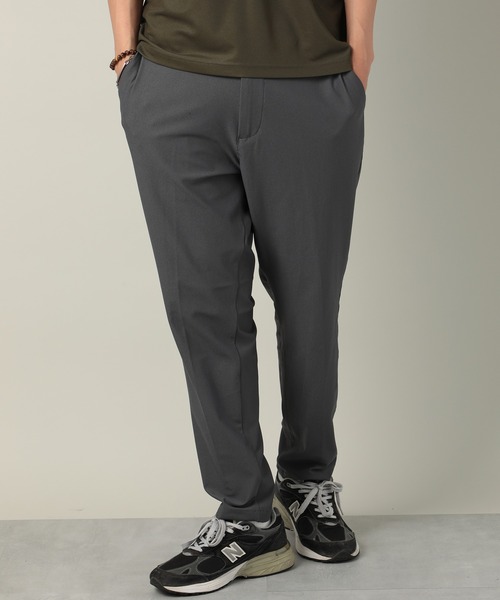 SETUP7（セットアップセブン）の「【SETUP7】ナイロンニット　メッシュノータックパンツ 041370 KDM（スラックス・メンズ・グレー/ネイビー・M/L/LL）」の8枚目の写真