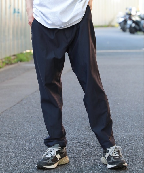 SETUP7（セットアップセブン）の「【SETUP7】ナイロンニット　メッシュノータックパンツ 041370 KDM（スラックス・メンズ・グレー/ネイビー・M/L/LL）」の9枚目の写真