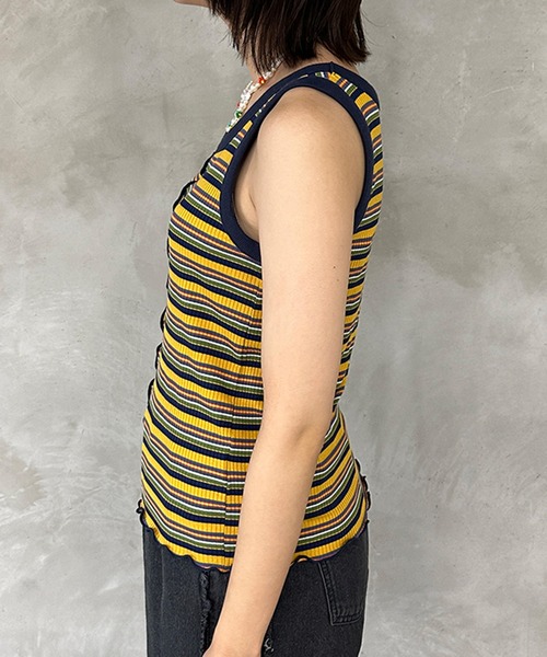 kutir(クティール)の「マルチボーダータンクトップ(タンクトップ・レディース・イエロー系その他/ピンク系その他/グリーン系その他・FREE)」の17枚目の写真