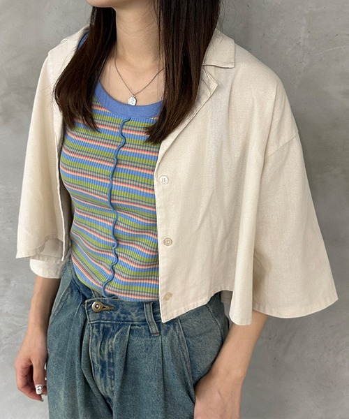 kutir(クティール)の「マルチボーダータンクトップ(タンクトップ・レディース・イエロー系その他/ピンク系その他/グリーン系その他・FREE)」の22枚目の写真