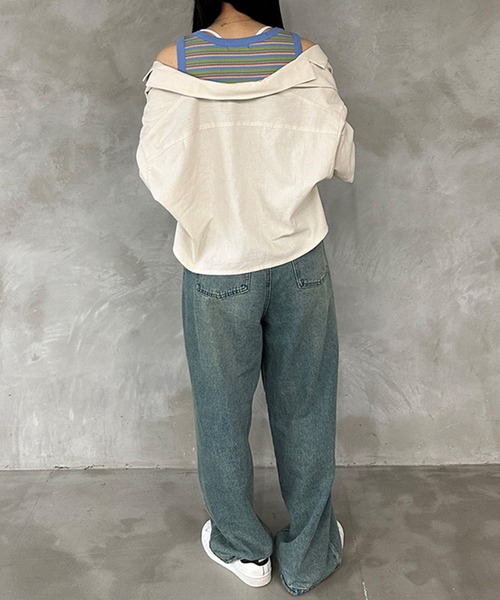 kutir(クティール)の「マルチボーダータンクトップ(タンクトップ・レディース・イエロー系その他/ピンク系その他/グリーン系その他・FREE)」の14枚目の写真