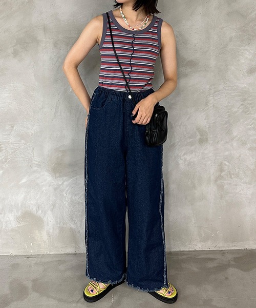 kutir(クティール)の「マルチボーダータンクトップ(タンクトップ・レディース・イエロー系その他/ピンク系その他/グリーン系その他・FREE)」の13枚目の写真