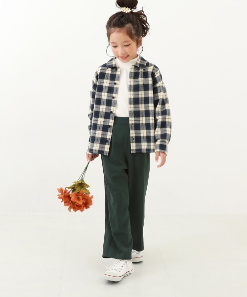 devirock（デビロック）の「ハイウエスト ワイドタックパンツ（その他パンツ・キッズ・テラコッタ/グリーン系5/ブルー系6/グレー/ブラック・110cm/100cm/160cm/150cm/140cm/130cm/120cm）」の10枚目の写真