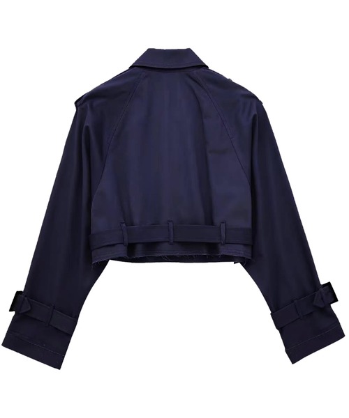 ROOPTOKYO（ループトウキョウ）の「▲ショート丈トレンチコート（トレンチコート・レディース・ブラック/ベージュ/ネイビー/カーキ・S/M/L/XS）」の5枚目の写真