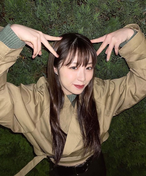 ROOPTOKYO（ループトウキョウ）の「▲ショート丈トレンチコート（トレンチコート・レディース・ブラック/ベージュ/ネイビー/カーキ・S/M/L/XS）」の19枚目の写真