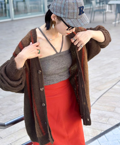 TOGA PULLA(トーガプルラ)】モヘアジャガードニットカーディガン