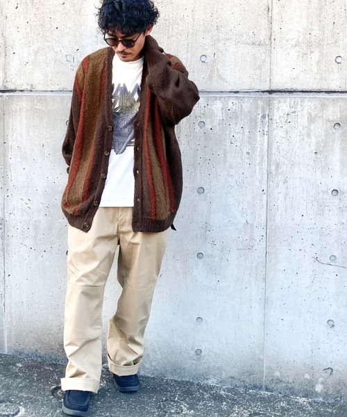 Java（ジャバ）の「《Javaジャバコラボ》大人のマルチカラー配色。ストライプ柄モヘアライクカーディガン（カーディガン/ボレロ・レディース・ブラウン/グリーン/アイボリー/ネイビー・LARGE/MEDIUM/SMALL/X-LARGE）」の22枚目の写真