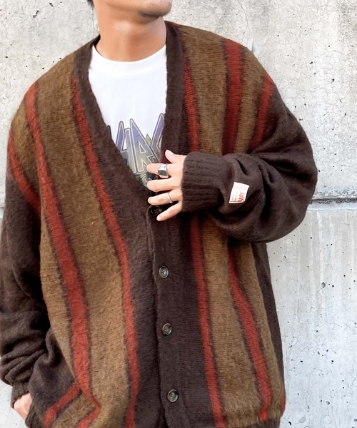 Java（ジャバ）の「《Javaジャバコラボ》大人のマルチカラー配色。ストライプ柄モヘアライクカーディガン（カーディガン/ボレロ・レディース・ブラウン/グリーン/アイボリー/ネイビー・LARGE/MEDIUM/SMALL/X-LARGE）」の21枚目の写真