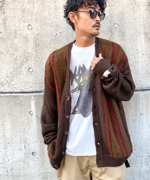 Java（ジャバ）の「《Javaジャバコラボ》大人のマルチカラー配色。ストライプ柄モヘアライクカーディガン（カーディガン/ボレロ・レディース・ブラウン/グリーン/アイボリー/ネイビー・LARGE/MEDIUM/SMALL/X-LARGE）」の20枚目の写真