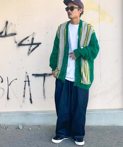 Java（ジャバ）の「《Javaジャバコラボ》大人のマルチカラー配色。ストライプ柄モヘアライクカーディガン（カーディガン/ボレロ・レディース・ブラウン/グリーン/アイボリー/ネイビー・LARGE/MEDIUM/SMALL/X-LARGE）」の14枚目の写真