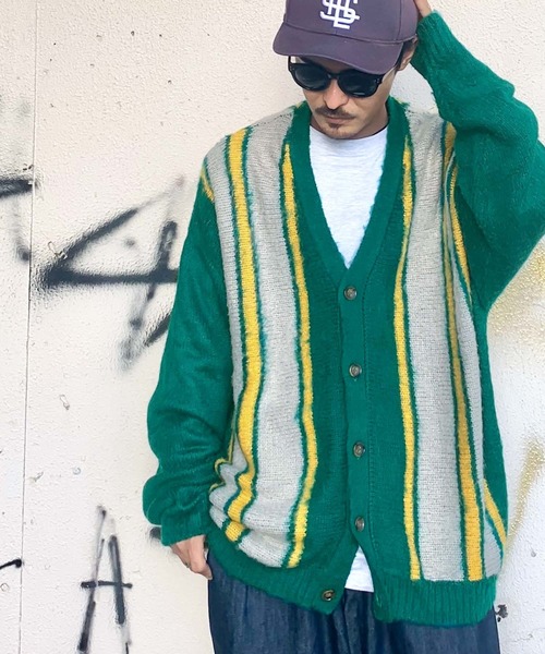 Java（ジャバ）の「《Javaジャバコラボ》大人のマルチカラー配色。ストライプ柄モヘアライクカーディガン（カーディガン/ボレロ・レディース・ブラウン/グリーン/アイボリー/ネイビー・LARGE/MEDIUM/SMALL/X-LARGE）」の15枚目の写真