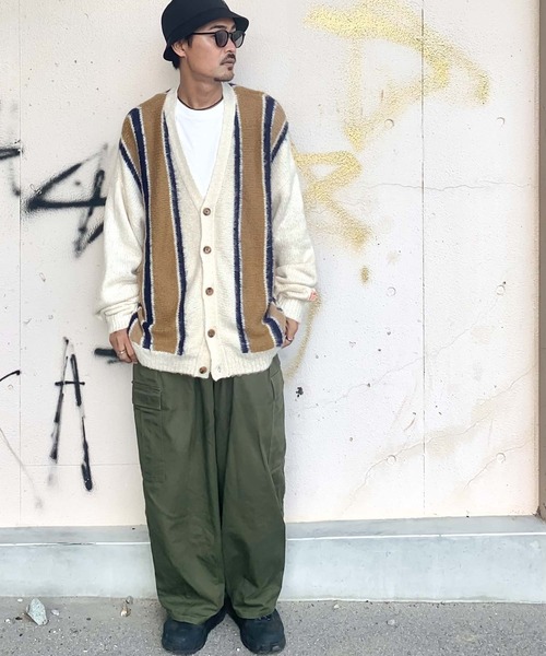 Java（ジャバ）の「《Javaジャバコラボ》大人のマルチカラー配色。ストライプ柄モヘアライクカーディガン（カーディガン/ボレロ・レディース・ブラウン/グリーン/アイボリー/ネイビー・LARGE/MEDIUM/SMALL/X-LARGE）」の11枚目の写真