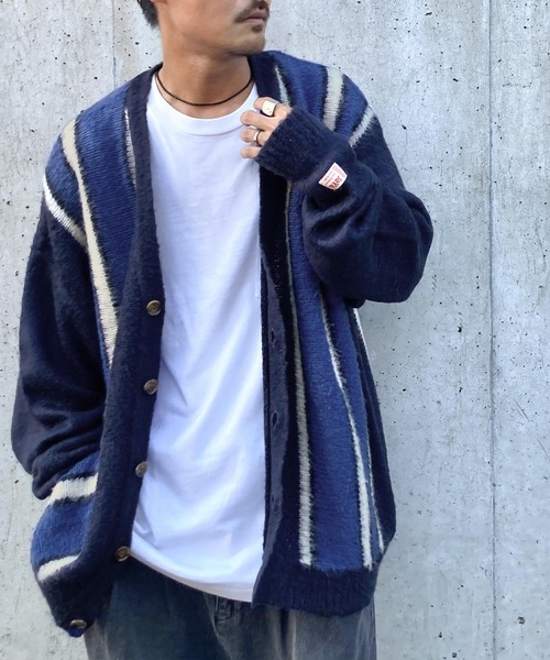 Java（ジャバ）の「《Javaジャバコラボ》大人のマルチカラー配色。ストライプ柄モヘアライクカーディガン（カーディガン/ボレロ・レディース・ブラウン/グリーン/アイボリー/ネイビー・LARGE/MEDIUM/SMALL/X-LARGE）」の16枚目の写真