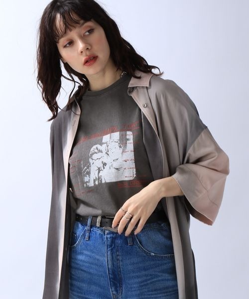 JEANASIS（ジーナシス）の「アソートビンテージROCK TEE/971864（Tシャツ/カットソー・レディース・グレー/ブラック/ホワイト・FREE）」の5枚目の写真