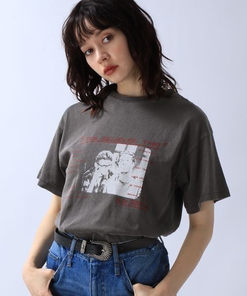 JEANASIS（ジーナシス）の「アソートビンテージROCK TEE/971864（Tシャツ/カットソー・レディース・グレー/ブラック/ホワイト・FREE）」の6枚目の写真