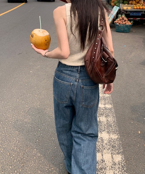 meJane（ミージェーン）の「ワンポイント刺繍ヘンリーネックタンクトップ（タンクトップ・レディース・ホワイト/ブラック/オートミール・FREE）」の17枚目の写真