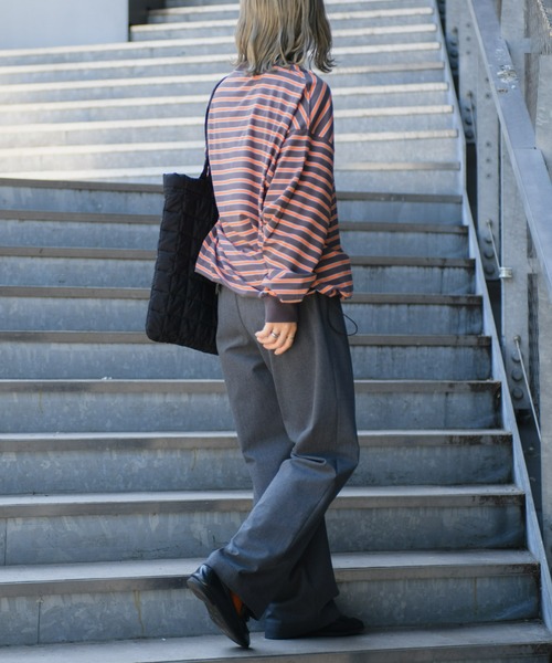 CIAOPANIC TYPY(チャオパニックティピー)の「■マルチボーダードロストロンTee(Tシャツ/カットソー・メンズ・オフホワイト/オレンジ/ブルー・MEDIUM/LARGE)」の12枚目の写真