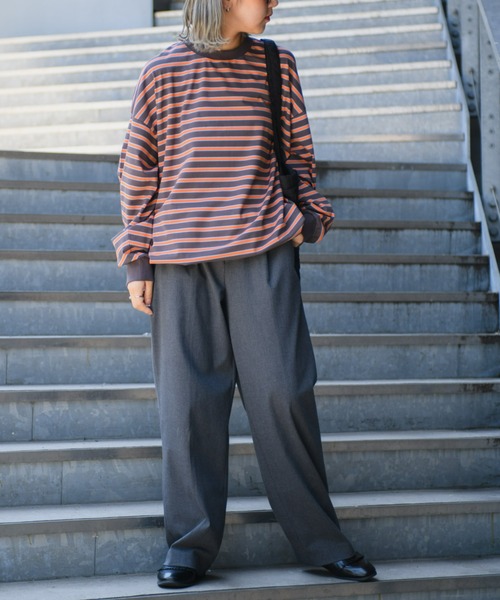 CIAOPANIC TYPY(チャオパニックティピー)の「■マルチボーダードロストロンTee(Tシャツ/カットソー・メンズ・オフホワイト/オレンジ/ブルー・MEDIUM/LARGE)」の18枚目の写真