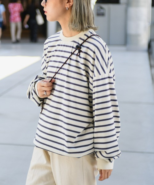 CIAOPANIC TYPY(チャオパニックティピー)の「■マルチボーダードロストロンTee(Tシャツ/カットソー・メンズ・オフホワイト/オレンジ/ブルー・MEDIUM/LARGE)」の20枚目の写真