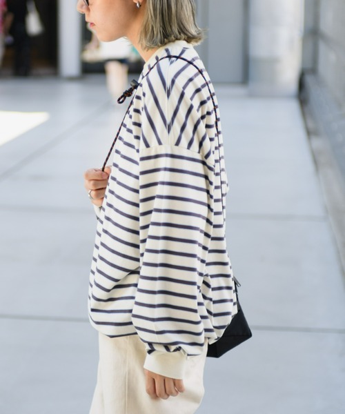 CIAOPANIC TYPY(チャオパニックティピー)の「■マルチボーダードロストロンTee(Tシャツ/カットソー・メンズ・オフホワイト/オレンジ/ブルー・MEDIUM/LARGE)」の14枚目の写真