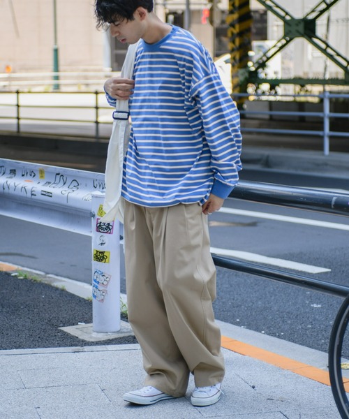 CIAOPANIC TYPY(チャオパニックティピー)の「■マルチボーダードロストロンTee(Tシャツ/カットソー・メンズ・オフホワイト/オレンジ/ブルー・MEDIUM/LARGE)」の16枚目の写真