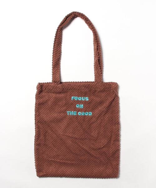 and it_（アンドイット）の「ポコポコロゴ刺繍トート（トートバッグ・レディース・ブラック/ブルー/レッド/ブラウン/ベージュ・FREE）」の3枚目の写真