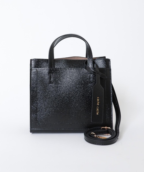 Three Four Time(スリーフォータイム)の「【cache cache 】メタリックナノパーテーション2WAYBAG(トートバッグ・レディース・シルバー/ブラック・FREE)」の10枚目の写真